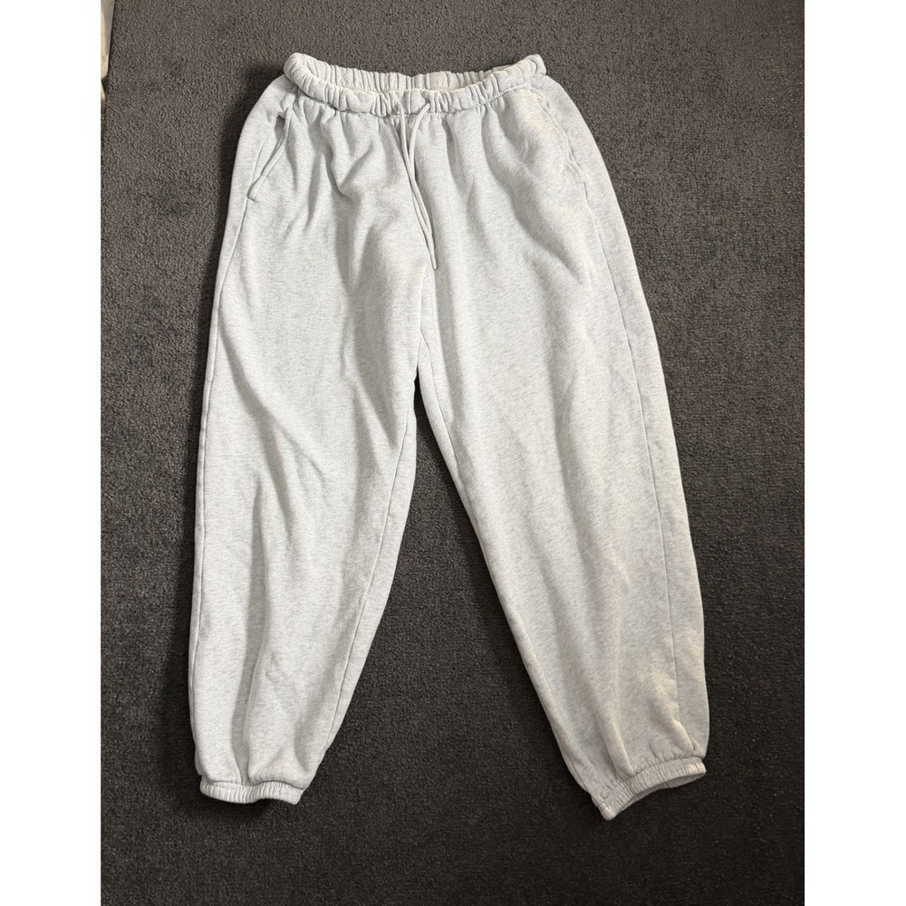 Old Navy Mens Heather Gray Fleece Jogger Sweatpants Medium Relaxed Fit